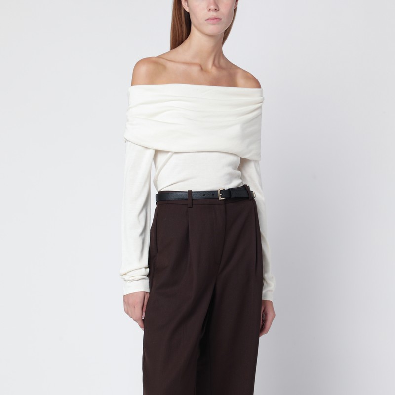 Almada Label Cara Sweater In Cream Silk And Cashmere In Sand
