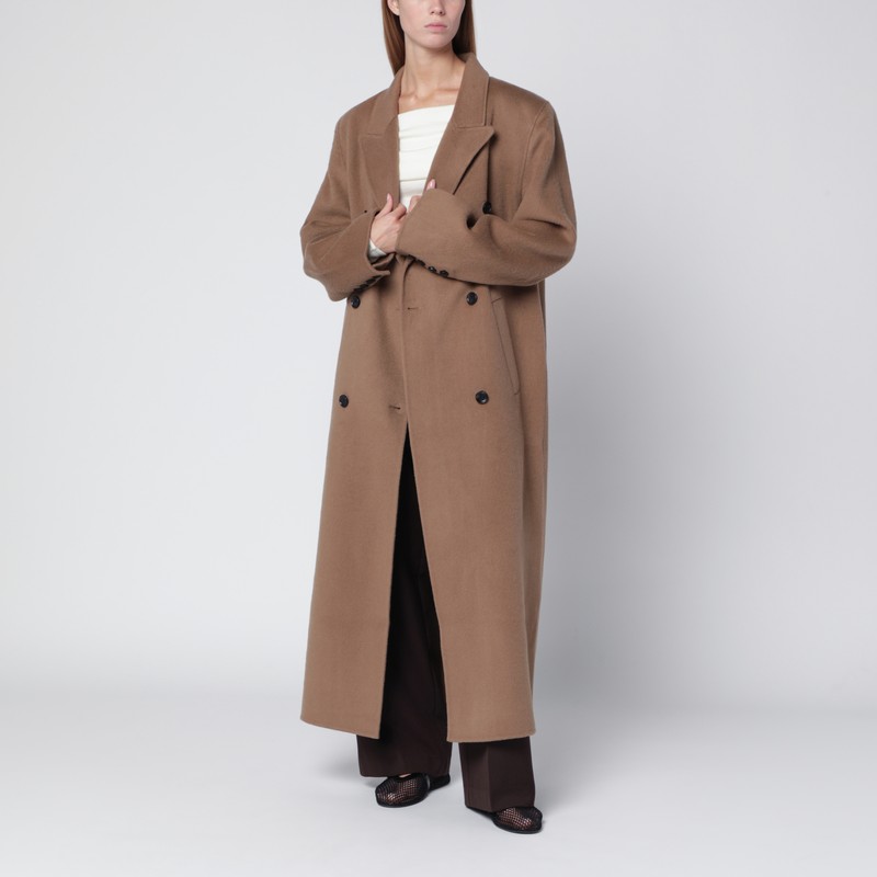 Deja coat in light brown wool