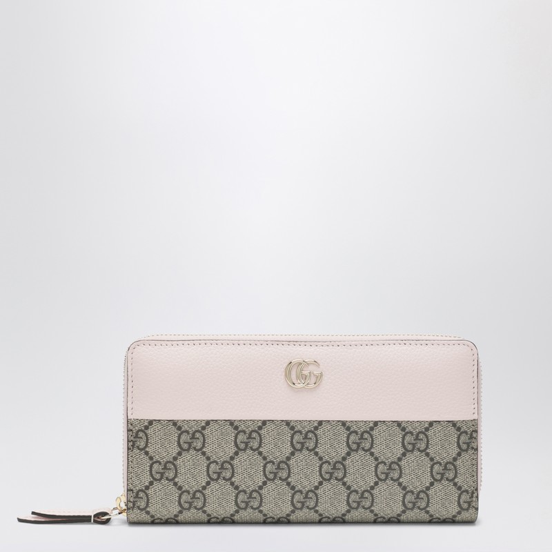 GG Marmont zip-around wallet in Marshmallow/mustard