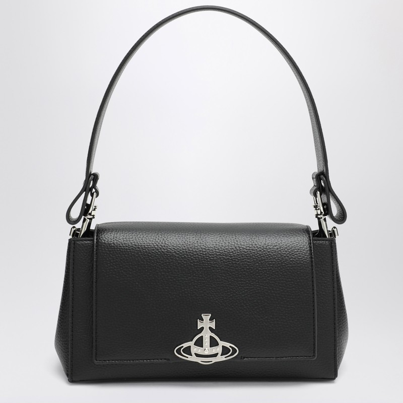 Vivienne Westwood Medium Smooth Shoulder Bag Hazel In Black