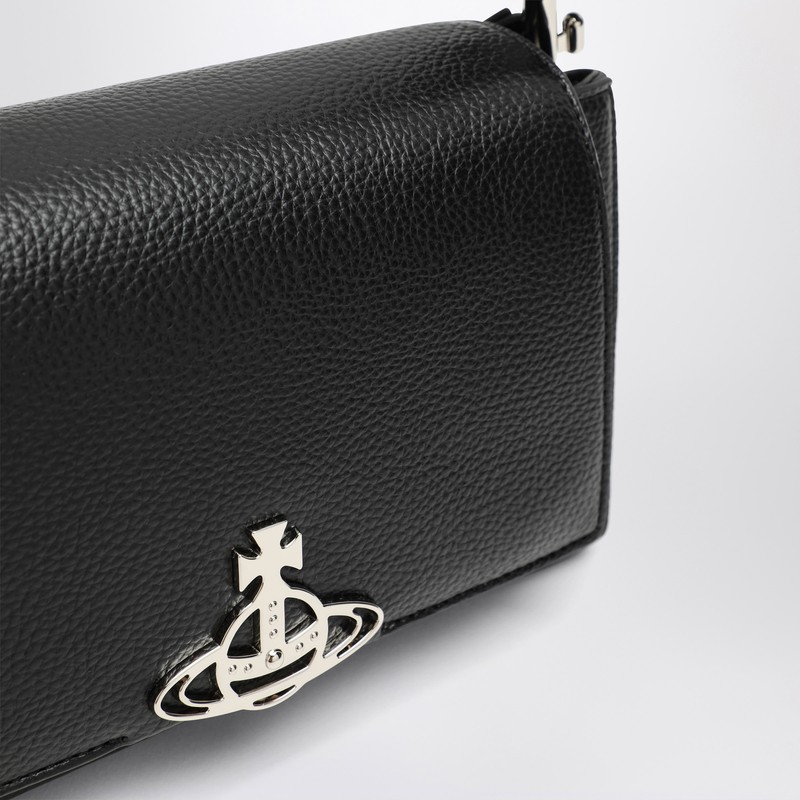 Vivienne Westwood Medium Smooth Shoulder Bag Hazel In Black