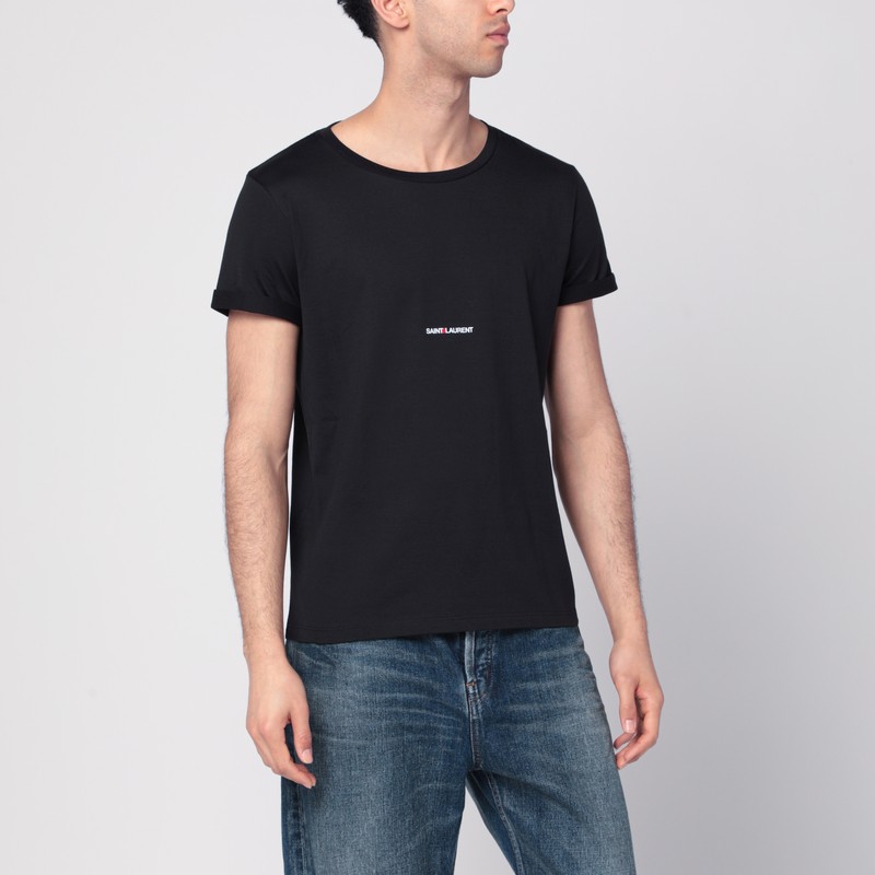 Black logo-print crew-neck t-shirt