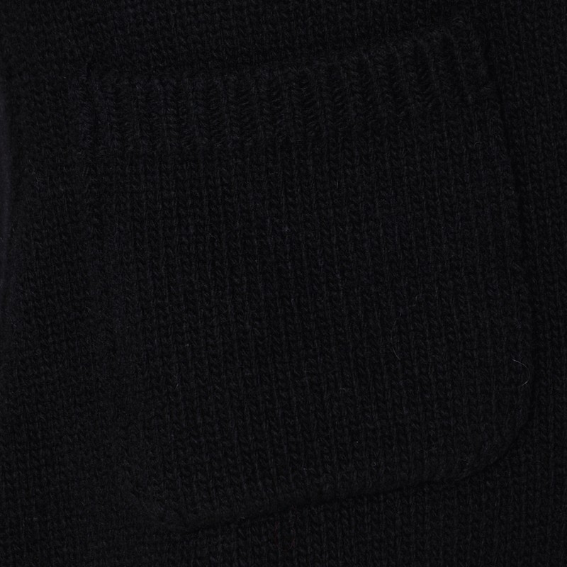Almada Label Drea Cardigan In Black Wool And Cashmere In Black