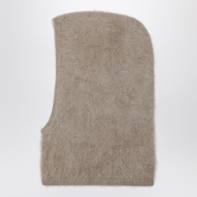 Wool and cashmere balaclava in greige