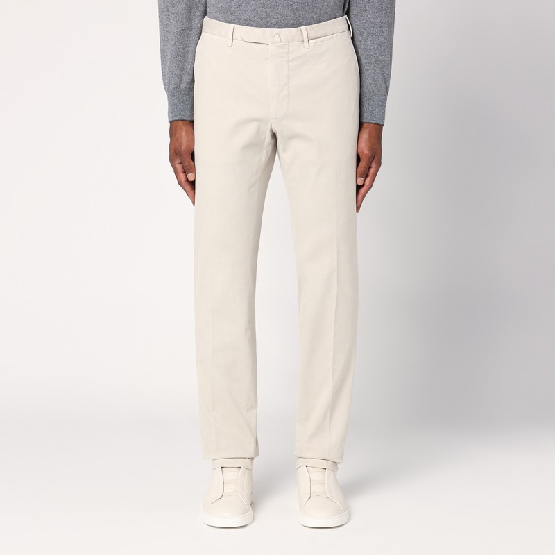 Light beige cotton trousers