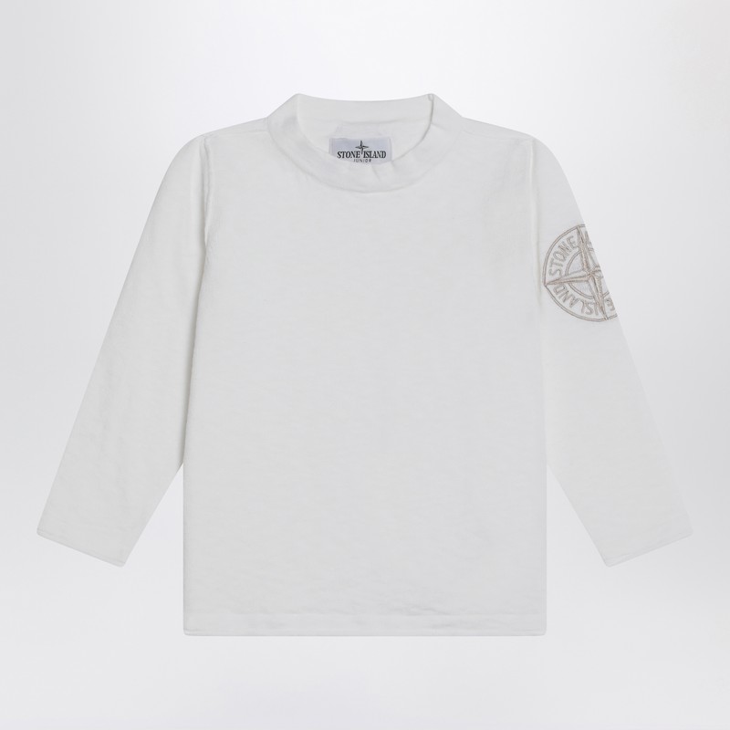 White blouse in cotton muslin