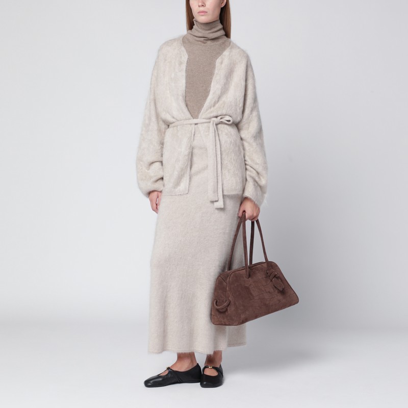 Almada Label Umi Skirt In Taupe Cashmere In Neutral