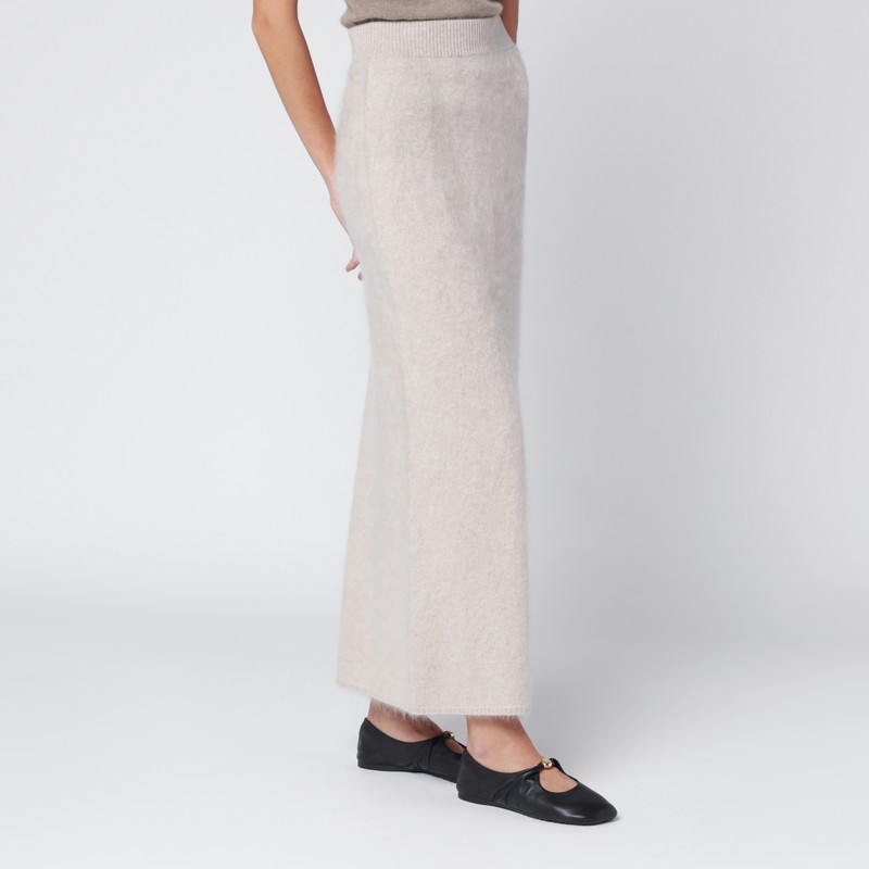 Almada Label Umi Skirt In Taupe Cashmere In Neutral