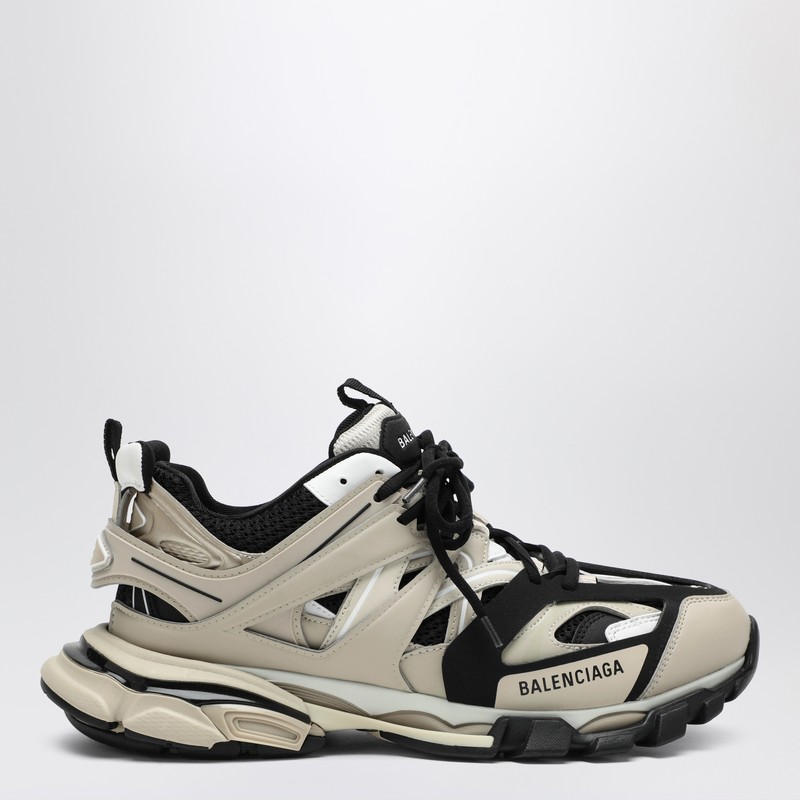 Balenciaga Track Beige/black Mesh And Nylon Trainer In Neutral