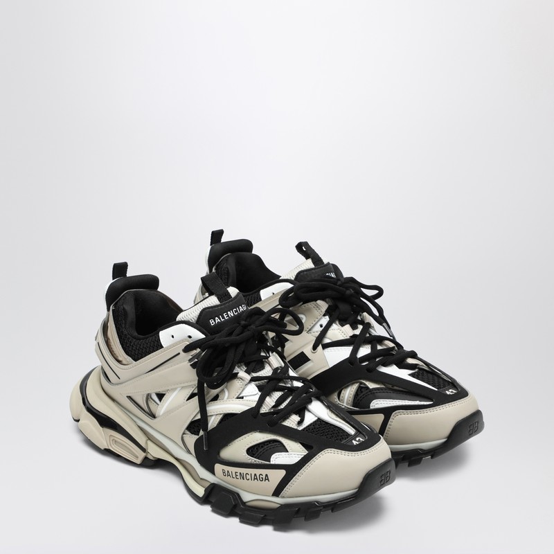 Balenciaga Track Beige/black Mesh And Nylon Trainer In Neutral