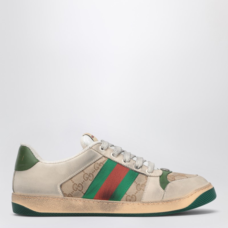 Beige Screener sneakers in Original GG fabric