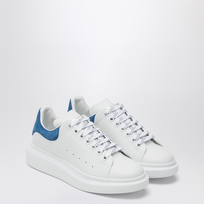 Alexander Mcqueen Oversized Leather Sneakers Detail Contrasting In Gray
