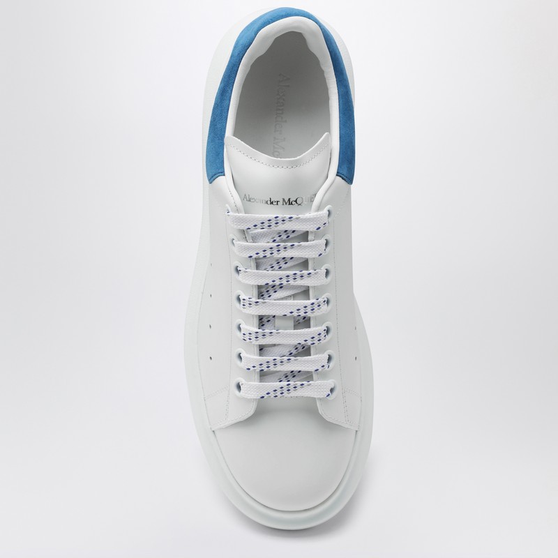 Alexander Mcqueen Oversized Leather Sneakers Detail Contrasting In Gray