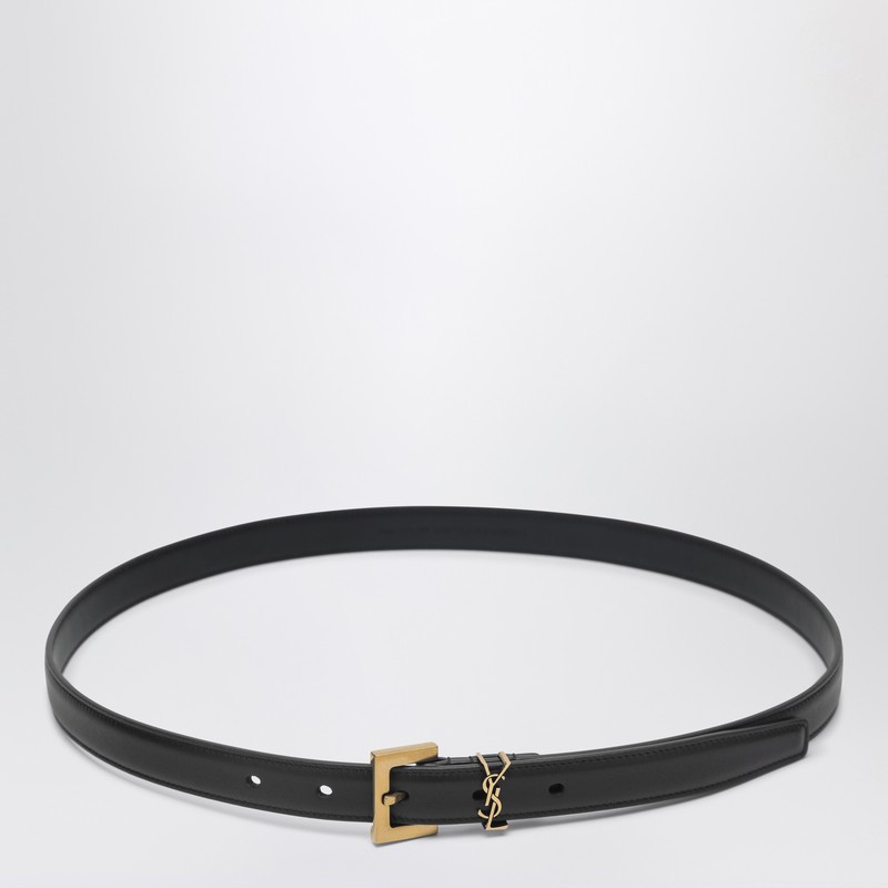 Black Cassandre leather belt