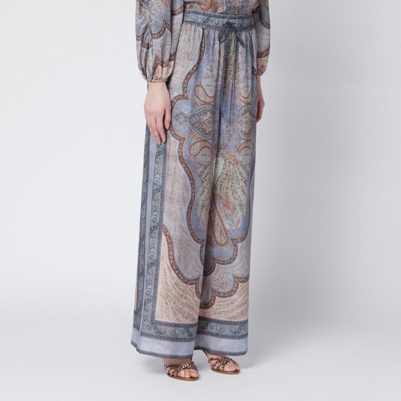 Zimmermann Wanderlust Trousers With Tapestry Print In Multi
