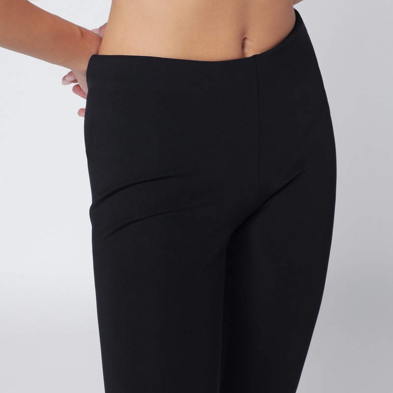 The Row Black Slim-fit Nylon-blend Trousers In Black