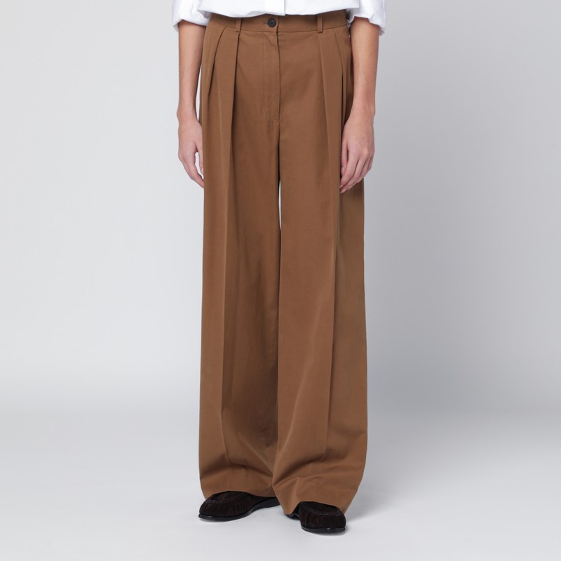 Sand Igor trousers in cotton and cashmere
