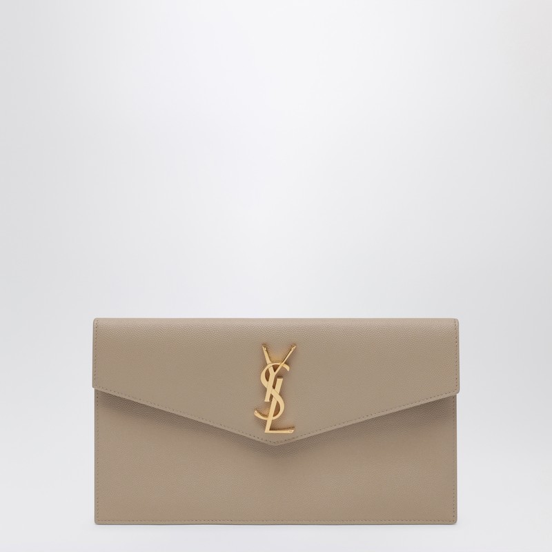 Beige Uptown Cassandre clutch bag