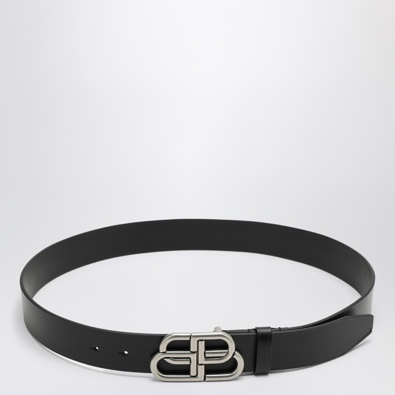 Black BB leather belt