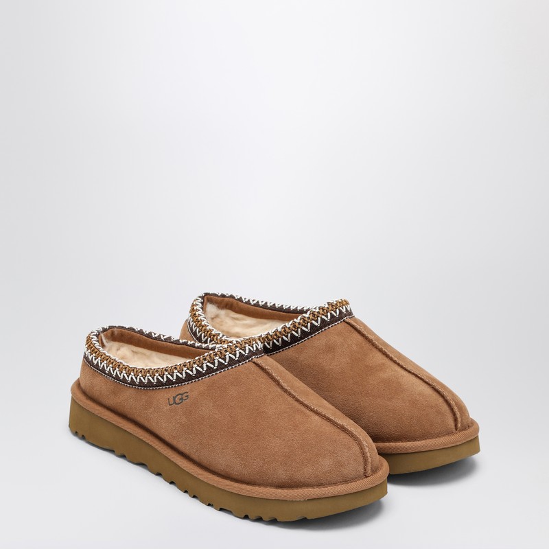 Ugg Tasman Chestnut Eather Slip Ons In Brown