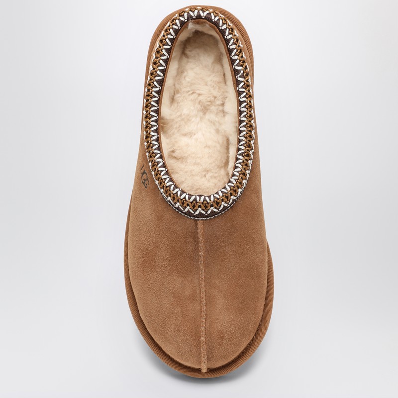 Ugg Tasman Chestnut Eather Slip Ons In Brown