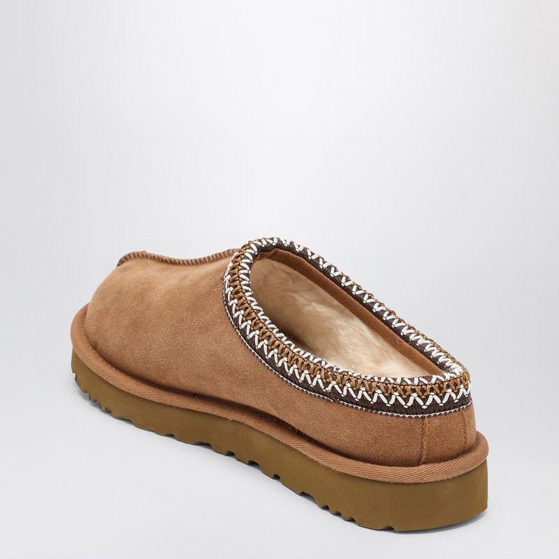 Ugg Tasman Chestnut Eather Slip Ons In Brown