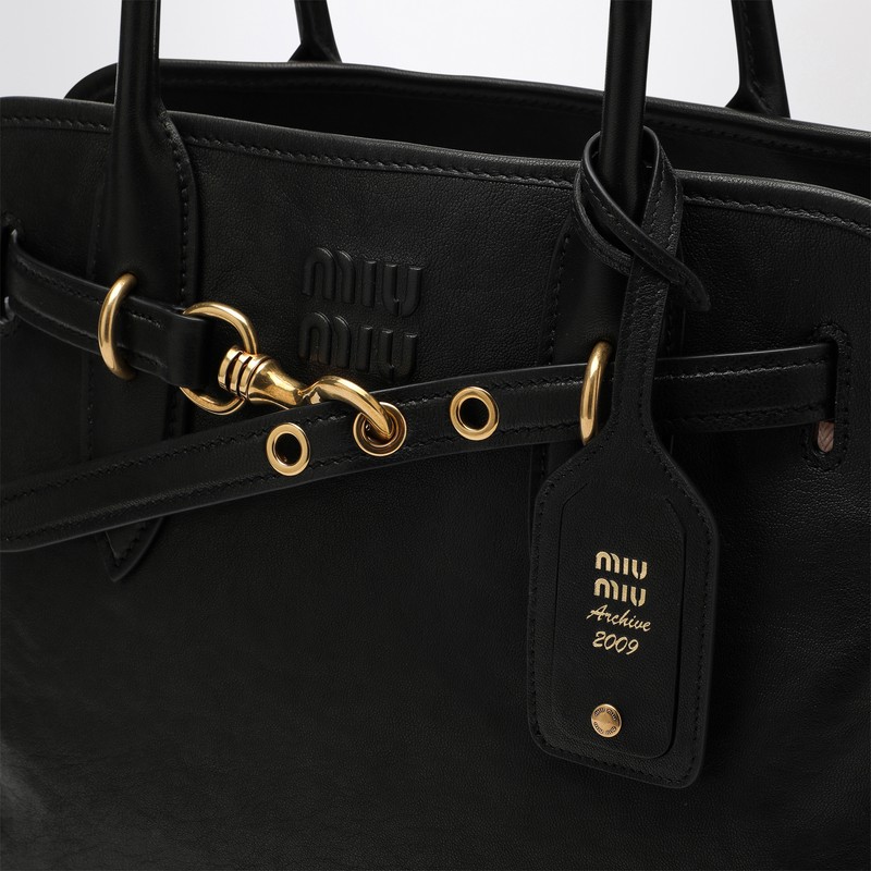 Miu Miu Black nappa leather Aventure bag - Tote Bags - Save