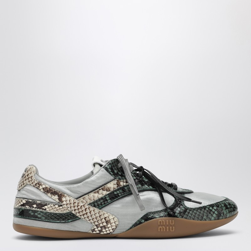 Gymnasium sneakers in technical fabric and Ayers python print