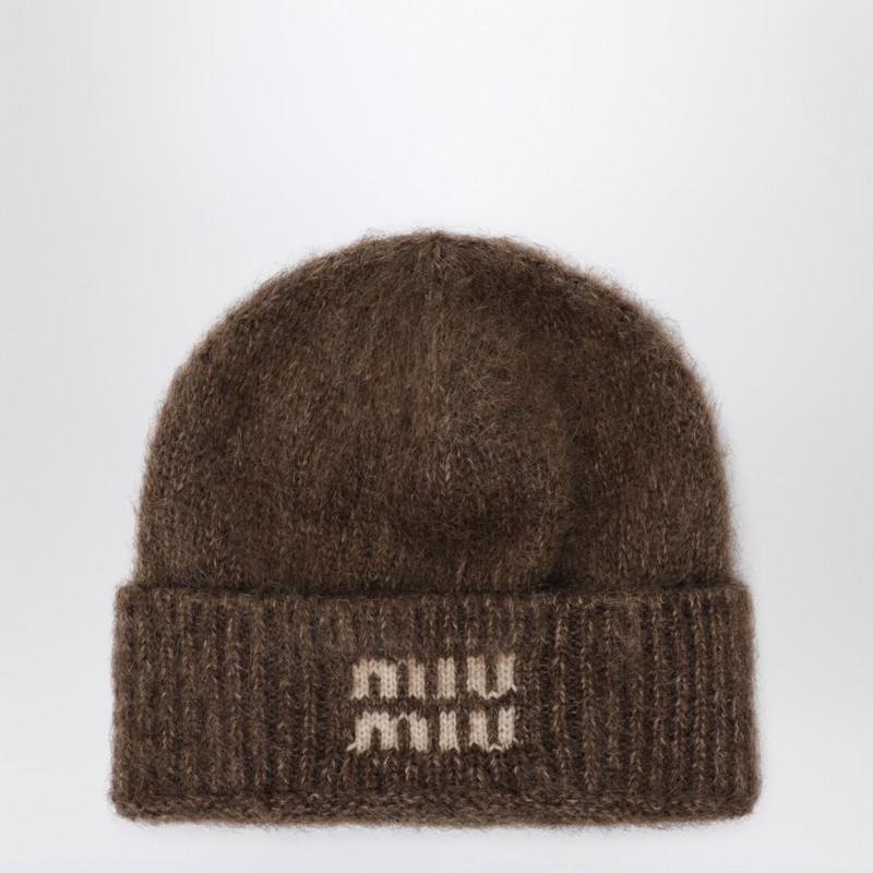 Mohair hat with logo