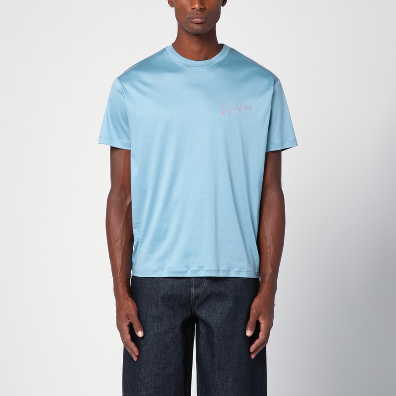 Light blue T-shirt with Vlogo Signature print