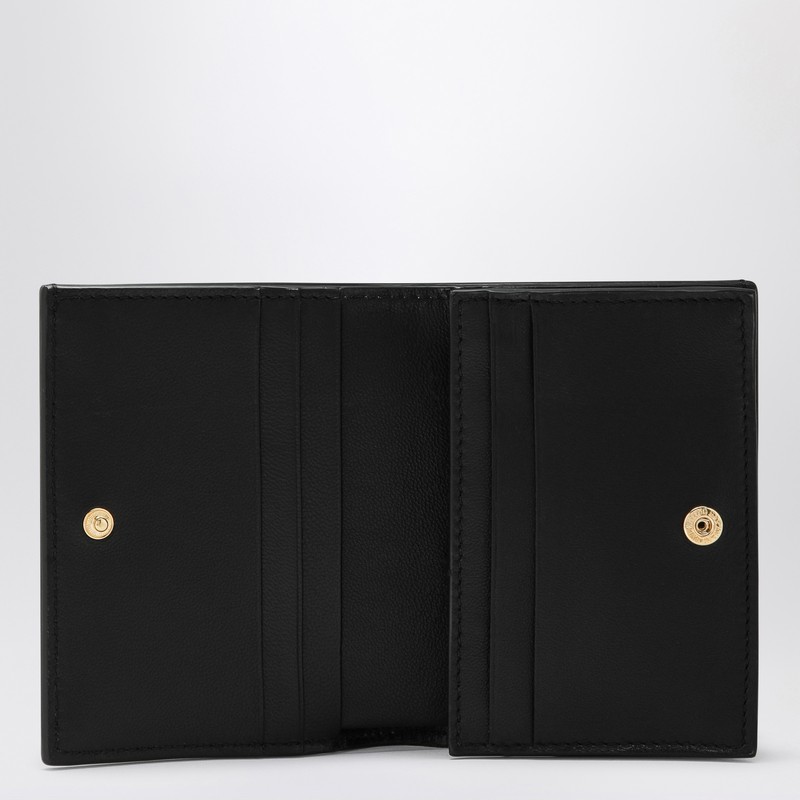 Valentino The Bold Edition Vlogo Leather Wallet In Black