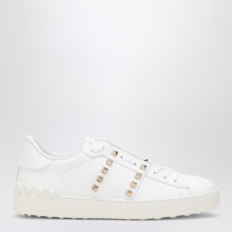 Shop Valentino Rockstud Untitled White Sneaker