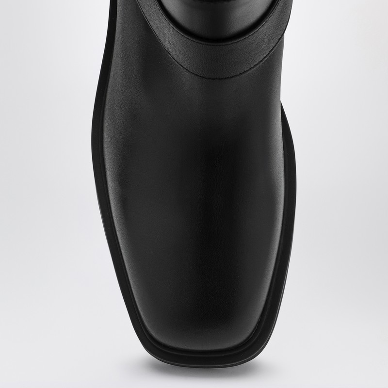 Valentino Garavani Vlogo Signature Black Boot In Black