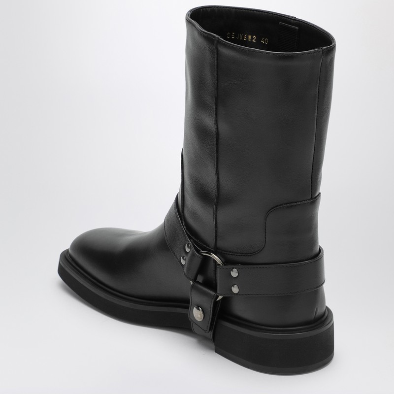 Valentino Garavani Vlogo Signature Black Boot In Black