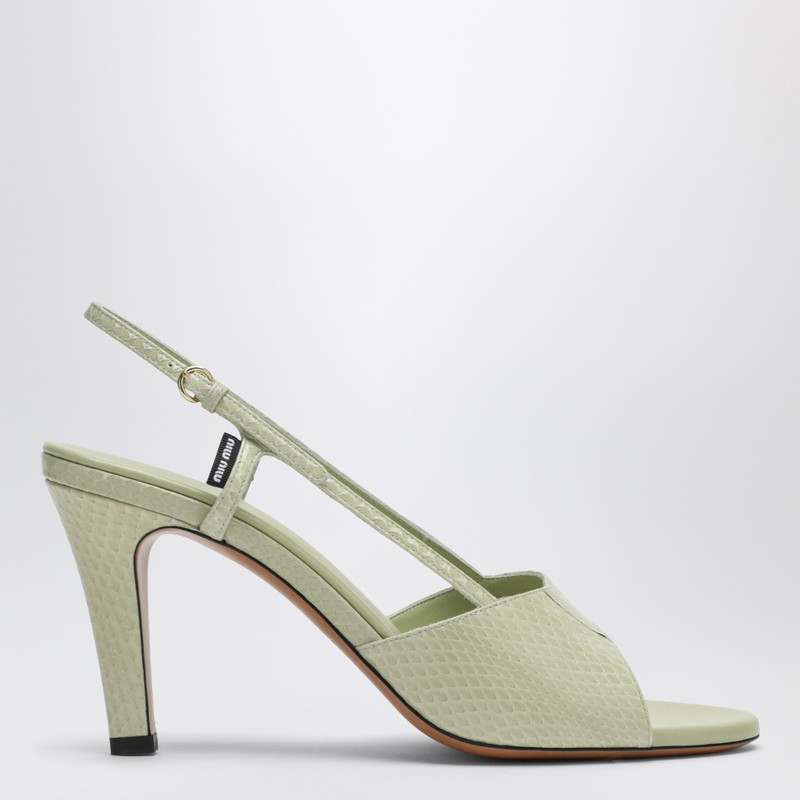 Pistachio-colored Ayers slingback sandals