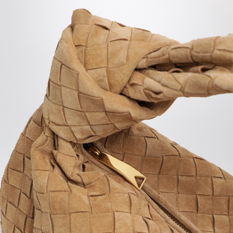 Bottega Veneta Small Jodie Bag In Amber Suede In Brown