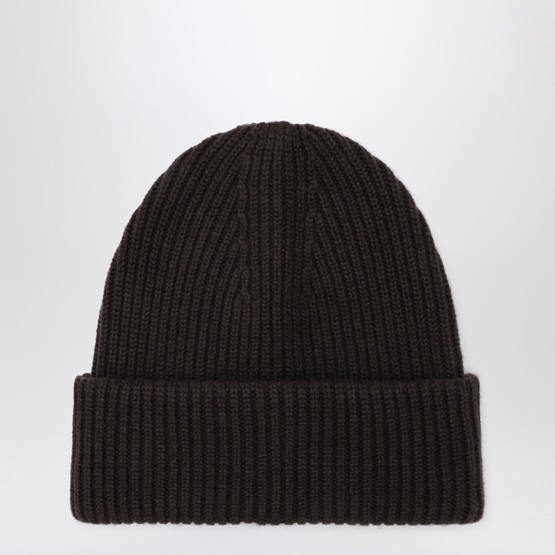 Almada Label Brown Wool And Cashmere Beanie