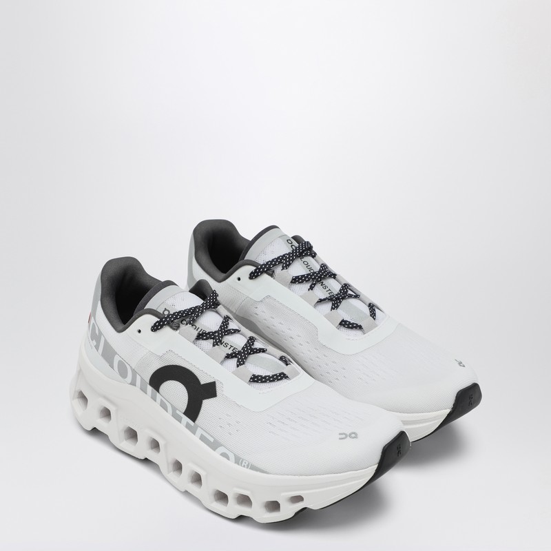 On Sporty White Sneakers With Perforated Sole In White