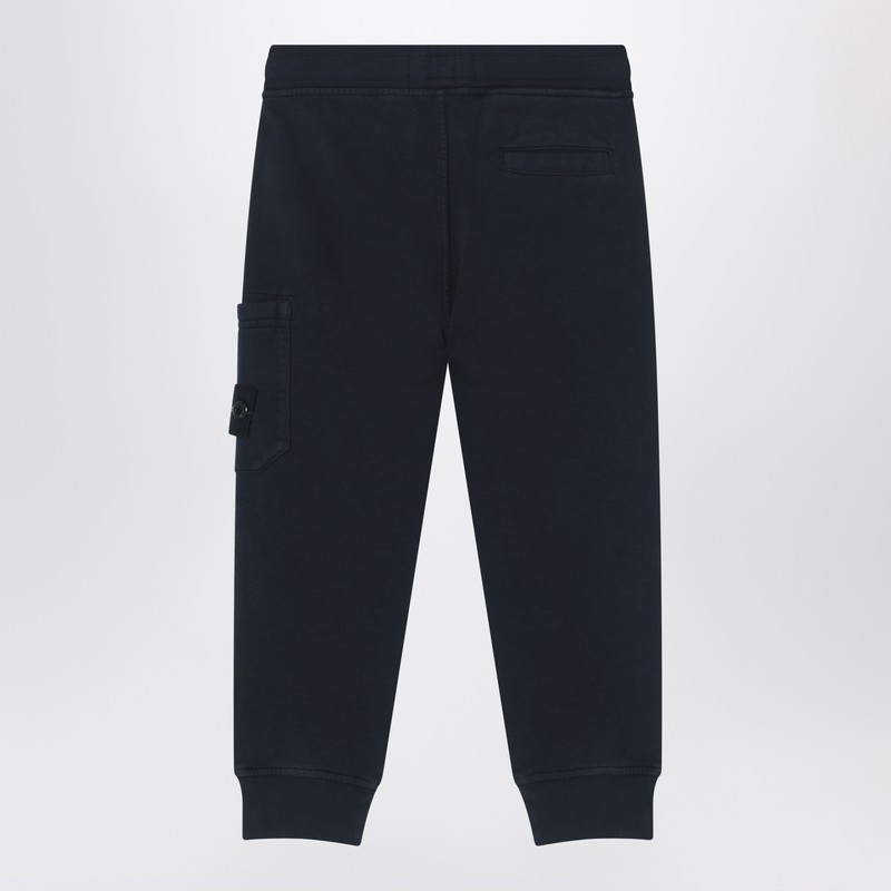 Stone Island Navy Blue Cotton Jogging Pants In Blue