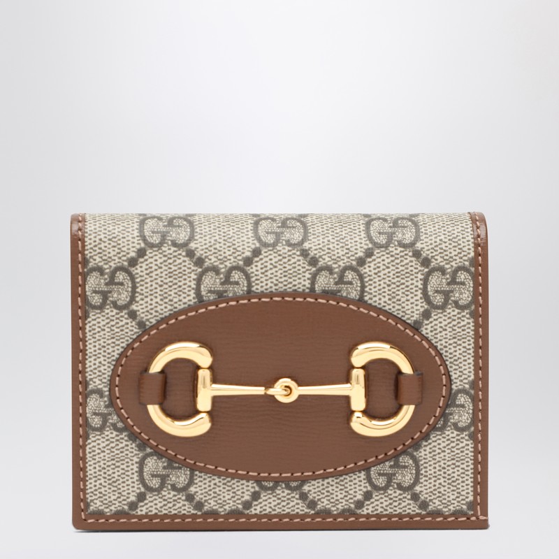 Brown Gucci Horsebit 1955 card holder