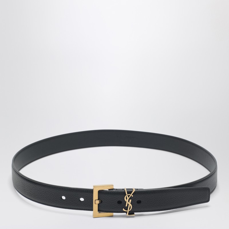 Black Cassandre leather belt