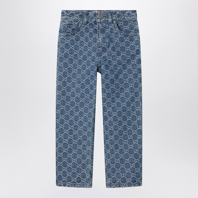 GG jacquard blue/ivory jeans