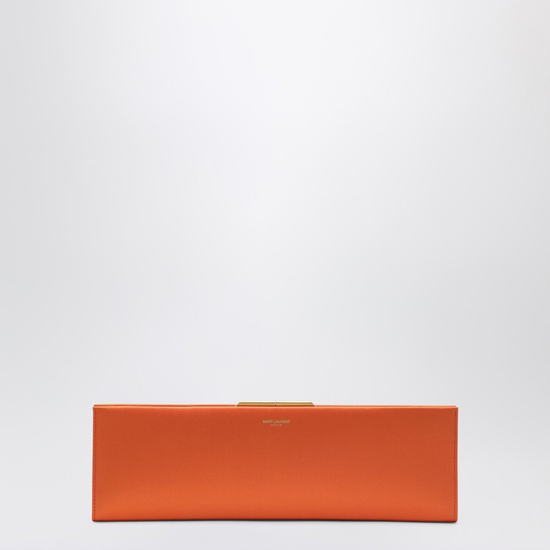 Midnight Clutch Large in Orange Satin