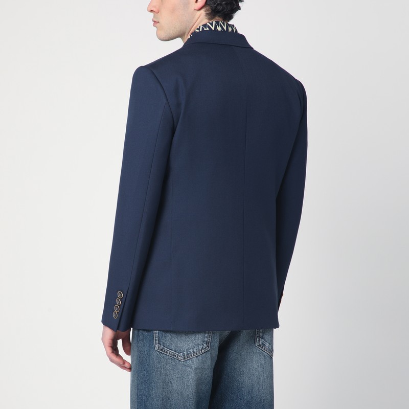 Valentino Single-breasted Jacket In Blue
