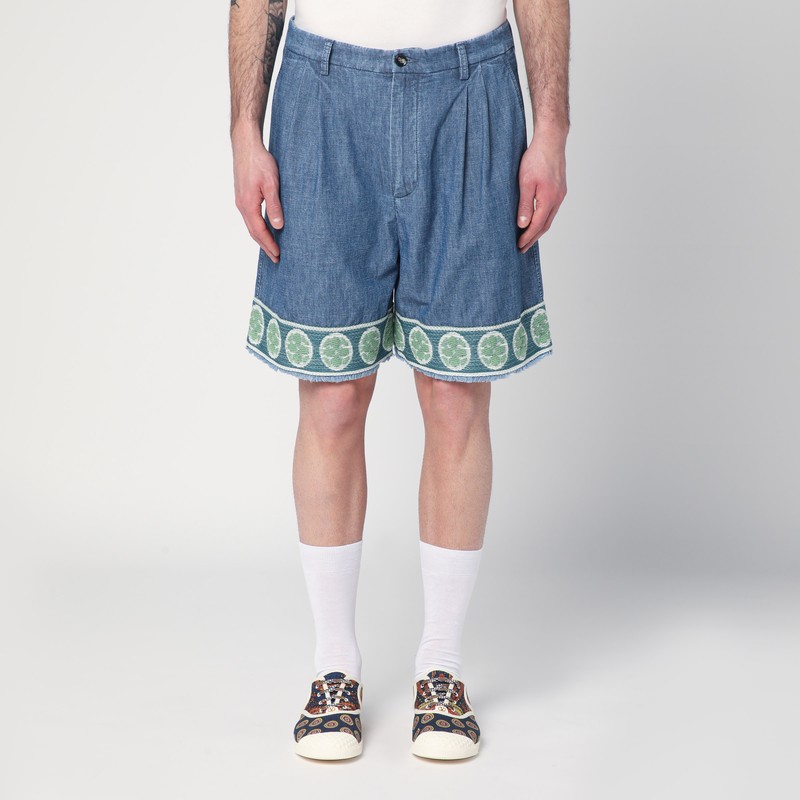 Bermuda short with jacquard bottom - Valentino - Modalova