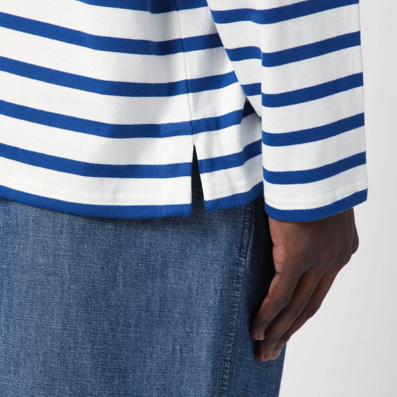 Valentino Chez Logo Long-sleeved Stripe T-shirt In Multicolor