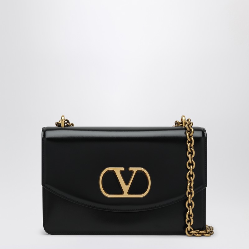 Black leather shoulder bag - Valentino Garavani - Modalova