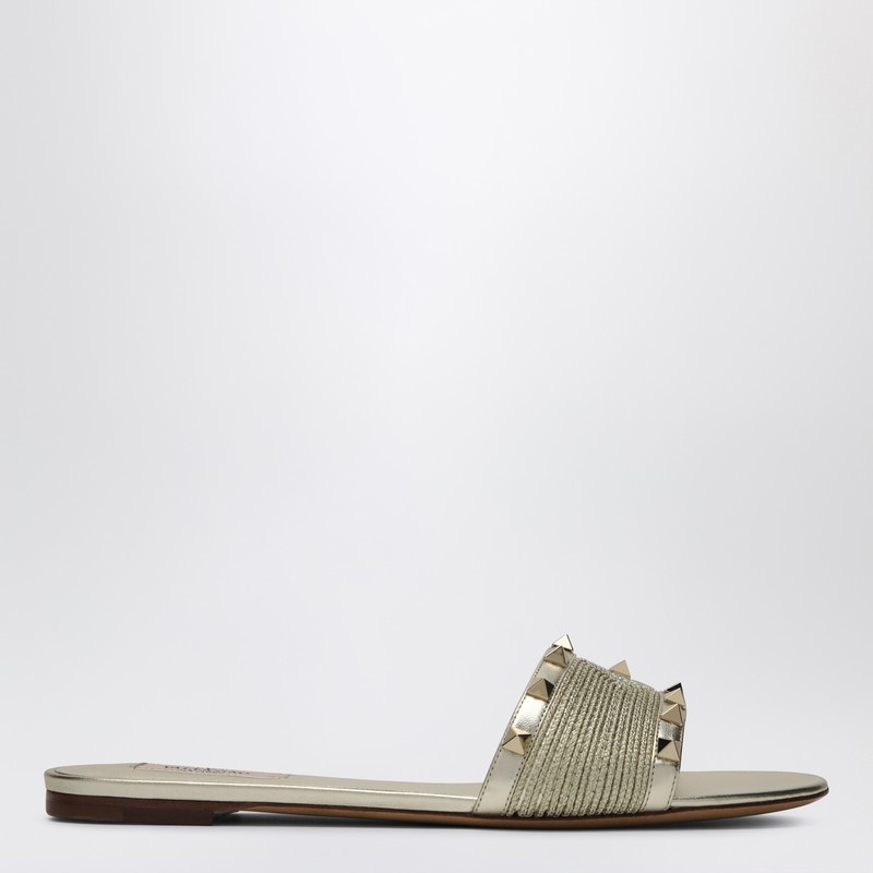Roman Stud Sandals in Platinum Colour