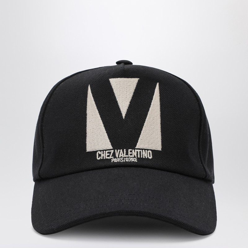 Chez Valentino black baseball cap