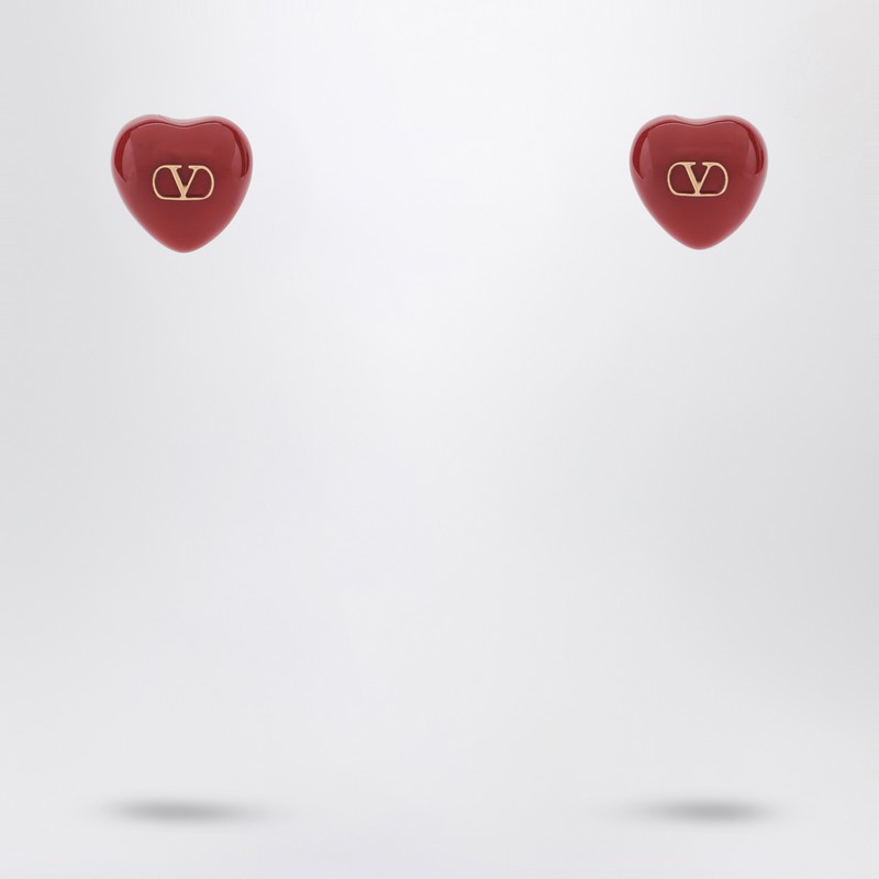 Royal Heart Red Earrings